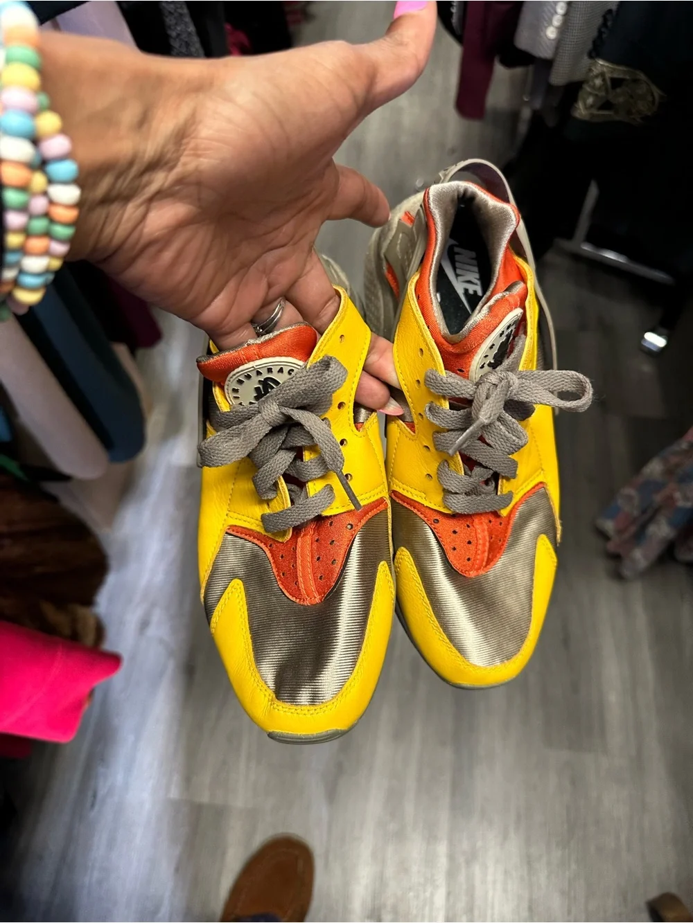 Nike Kids Yellow & Orange Athletic Sneakers